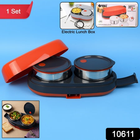 Orbitelectric Lunch Box With Dual Stainless Steel Containers Set