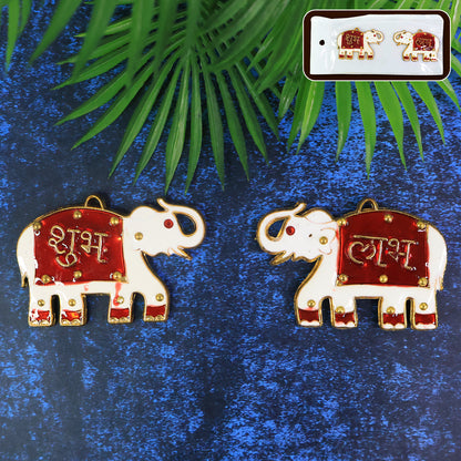 Shubhlabh Elephant Decorative Wall Hangings (2 Pc)
