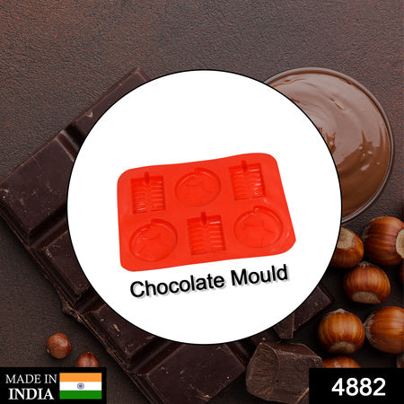 6Cavity Chocolate Mould Tray  Cake Baking Mold  Flexible Silicon Ice Cupcake Making Tools