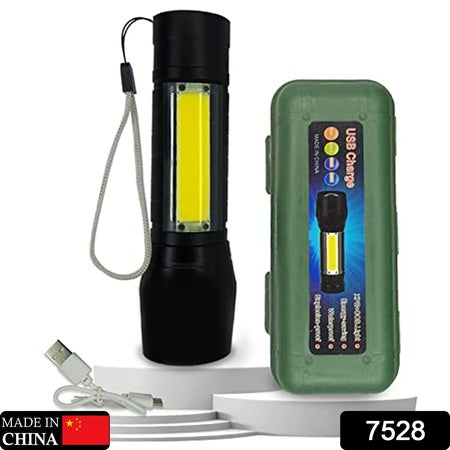 Mini Search Rechargeable Led Long Range Flashlight Emergency Light Torch