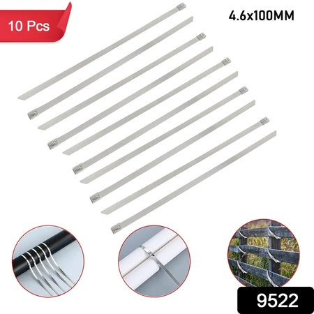 Stainless Steel Cable Tie  (4.6X100Mm  10 Pcs Set)