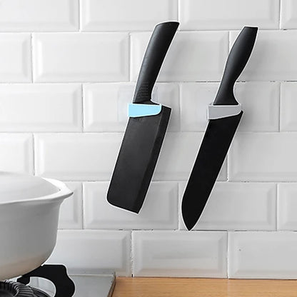 Punch-Free Wall Hanging Knife Holder  Stand Knife Holder Kitchen Supplies Tool Holder Insert Knife Shelf Storage Rack (1 Pc )