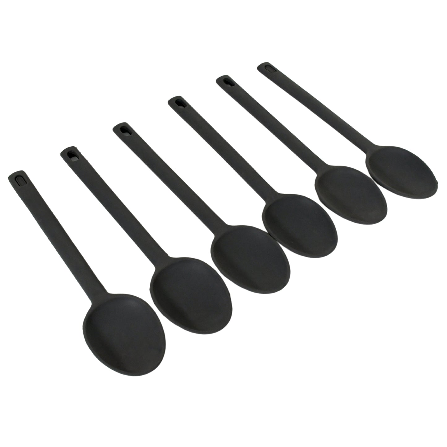 Multipurpose Silicone Spoon Silicone Basting Spoon Non-Stick Kitchen Utensils Household Gadgets Heat-Resistant Non Stick Spoons Kitchen Cookware Items For Cooking And Baking (6 Pcs Set)