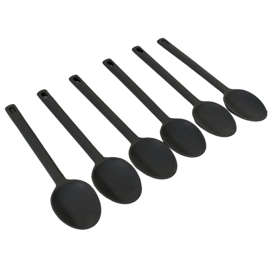 Multipurpose Silicone Spoon Silicone Basting Spoon Non-Stick Kitchen Utensils Household Gadgets Heat-Resistant Non Stick Spoons Kitchen Cookware Items For Cooking And Baking (6 Pcs Set)