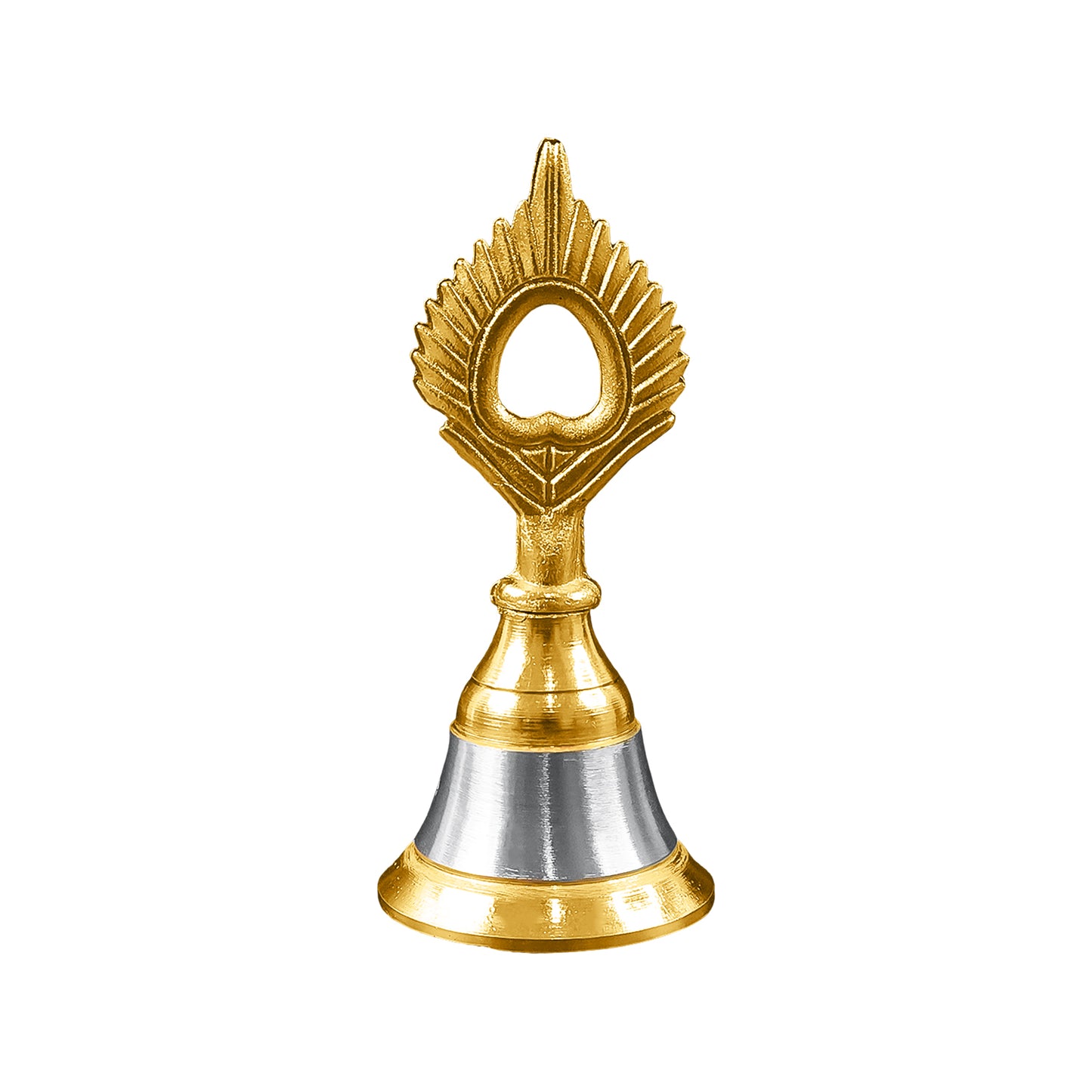 Brassand Steel Temple Ghanti (Pooja Bell)  Decorative Spiritual Accessory