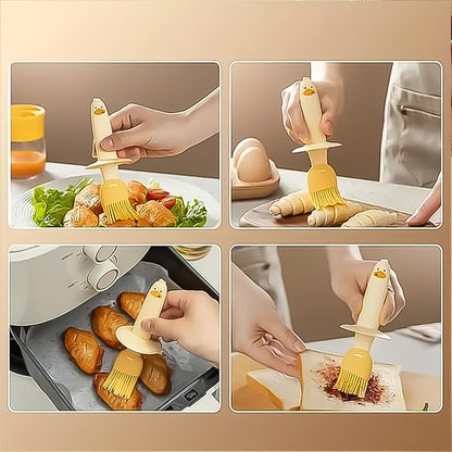 2 In1 Oil Dispenser Bottle With Silicone Basting Brush (1 Set)