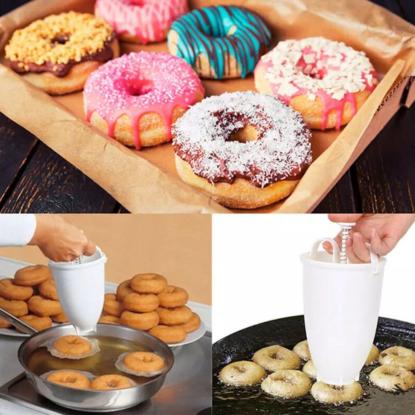 Mini Donut Maker Dispenser - Plastic Vadameduwada Maker