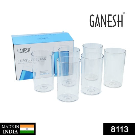 Ganesh Classic Glass Set Of-6 (Each Glass 350Ml)