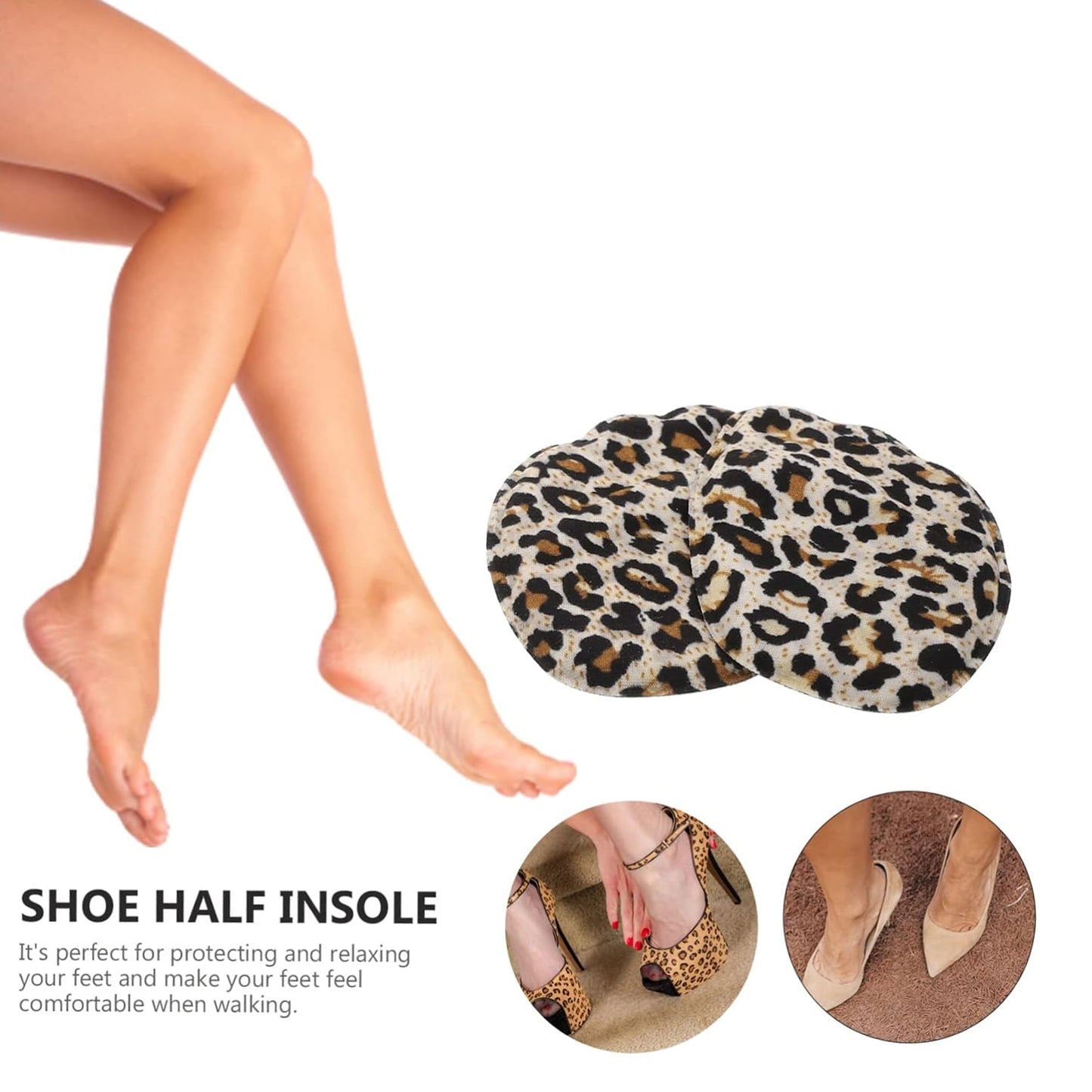 Highshoe Heel Cushion Inserts Non Slip Prevent Calluses Insole Pads (1 Pair  Mix Design)
