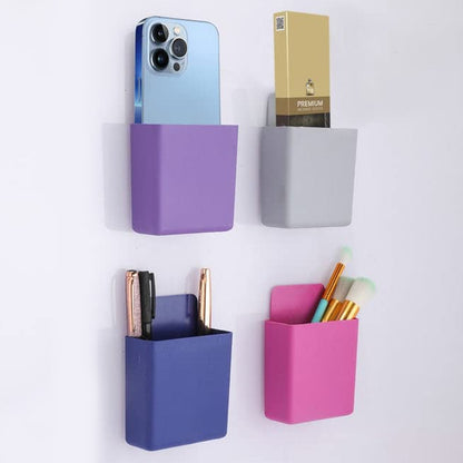 Multipurpose Plastic Wall Mounted Remote  Mobile Holder Stand  (Pack Of 4)