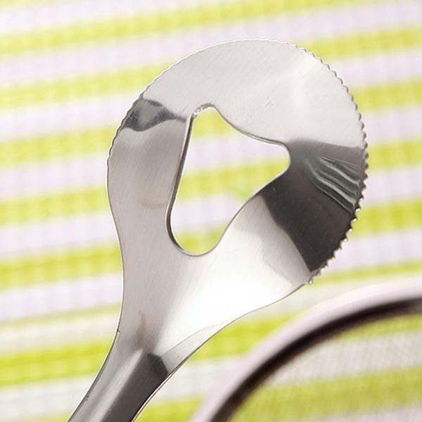 2In1 Stainless Steel Filter Spoon With Clip Food Kitchen Oil-Frying Multi-Functional