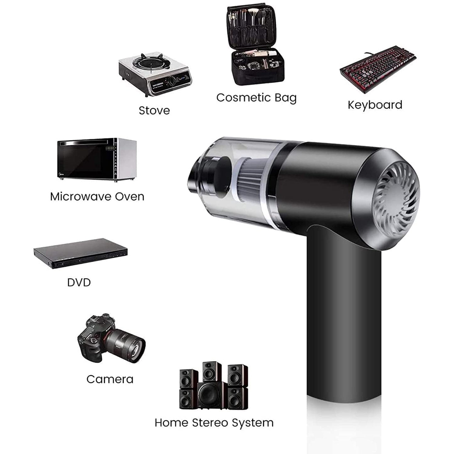 Vacuum Cleaner Dust Collection  2 In 1 Car Vacuum Cleaner 120W High-Power Handheld Wireless Vacuum Cleaner Home Car Dual-Use Portable Usb Rechargeable