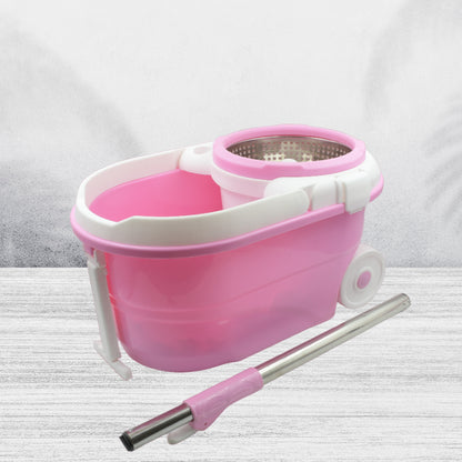 Mop With Bucket For Floor Cleaning With Steel Spin Mop For Floor Cleaning  Floor Cleaner Mop  Spin Mop  Magic Mop  Mop Stick  Spin Mop Set With Bucket Household Office Cleaning Tool Mop