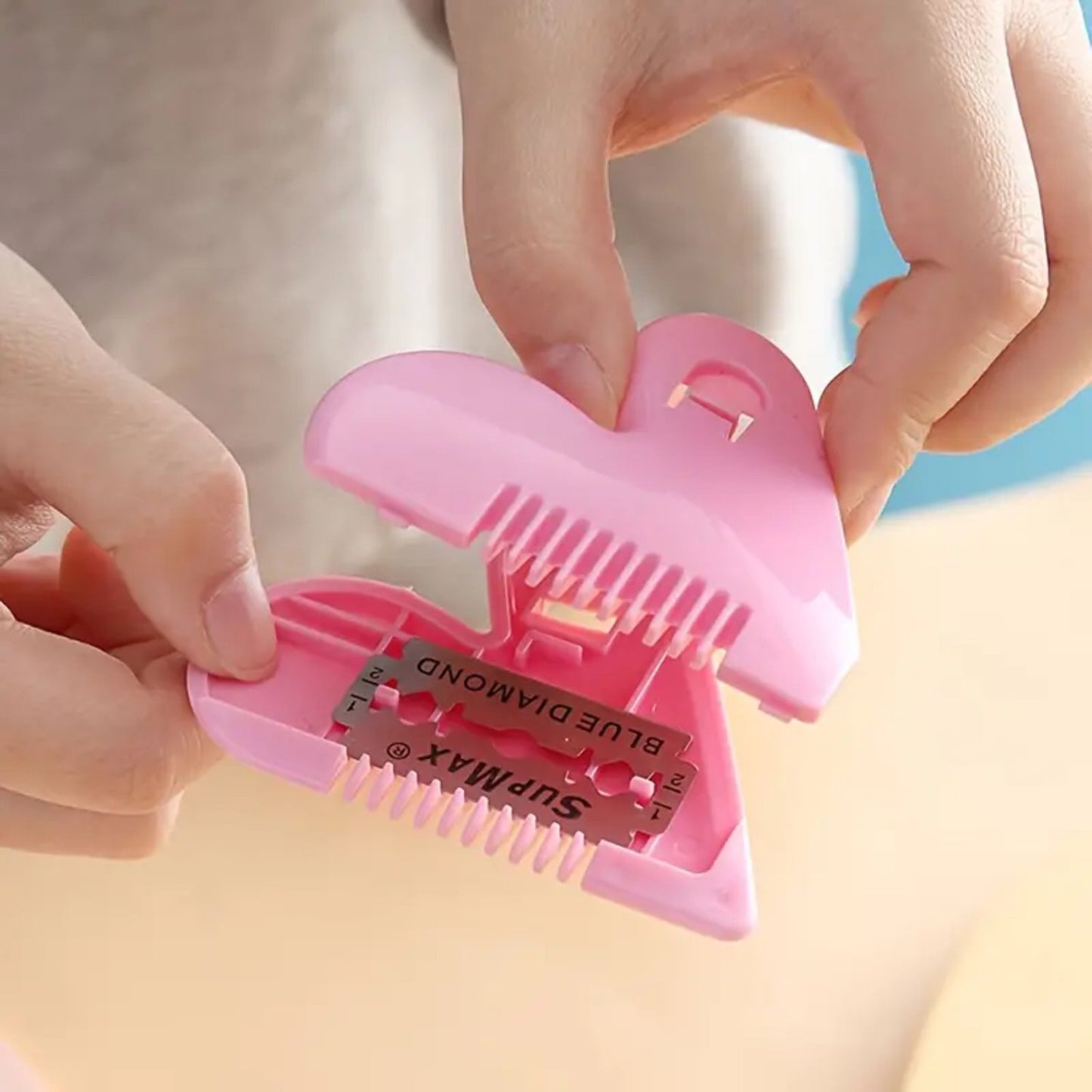 Heartshape Plastic Hair Cutting Scissors (1 Pc  With Card Packing)