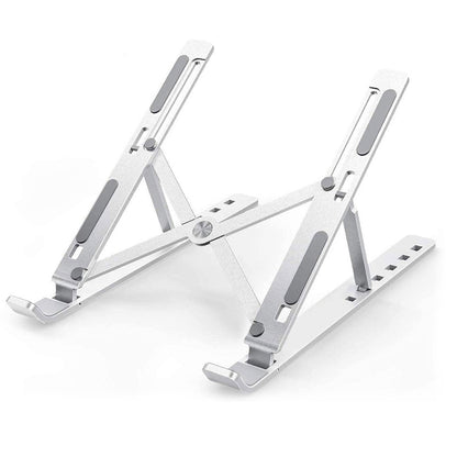 Laptop Stand For Desk  Metal Portable Laptop Stand With 6 Adjustable Angles  Laptop Riser Phone And Tablet Stand  Compatible For All Laptop
