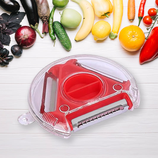 3 In 1 Multi Function Three Use Rotary Hanging Round Planer Peeler And Cutter Vegetable Slicer Kitchen Tools Kitchen Gadgets (B Grade)