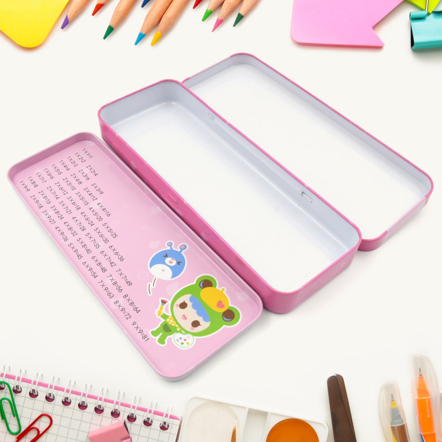 12 Pcs Stationery Kit 1 Pencil Box Compass Box 1 Eraser 1 Scissors 1 Ruler 4 Pencil 2 Diary 1 Bottle 1 Sharpener Stationary Set For Kids Birthday Return Gifts For Kids Stationary Gift Set (12 Pcs Set)