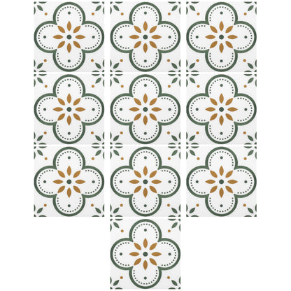 Peeland Stick Floor Tiles Kitchen  Bathroom Backsplash Sticker Detachable Waterproof Diy Tile Stickers For Wall Decoration Tiles Home Decoration (8X8 Inch  1 Pc Tiles)