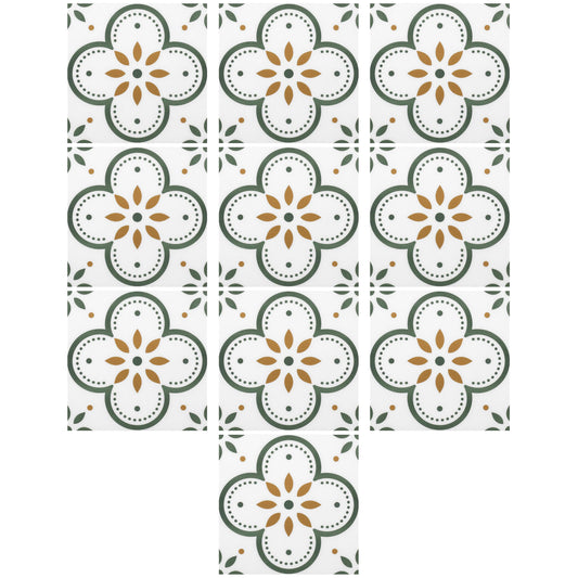 Peeland Stick Floor Tiles Kitchen  Bathroom Backsplash Sticker Detachable Waterproof Diy Tile Stickers For Wall Decoration Tiles Home Decoration (8X8 Inch  1 Pc Tiles)