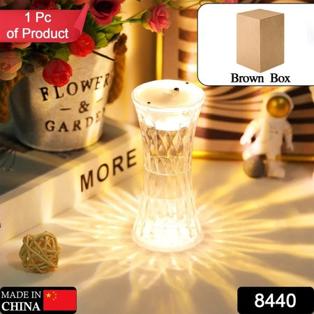 Crystal Lamp Universal Night Light Soft Lighting Eye Protection For Nursery Study Bedroom Transparent Crystal Table Soft Lighting Multipurpose For Hotel For Office For Childrens Room (12Pc Moq)