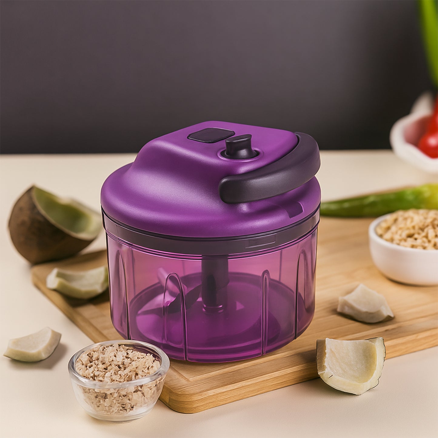 Supermom German Style Manual Hand-Operated Vegetable Chopper 1000 Ml