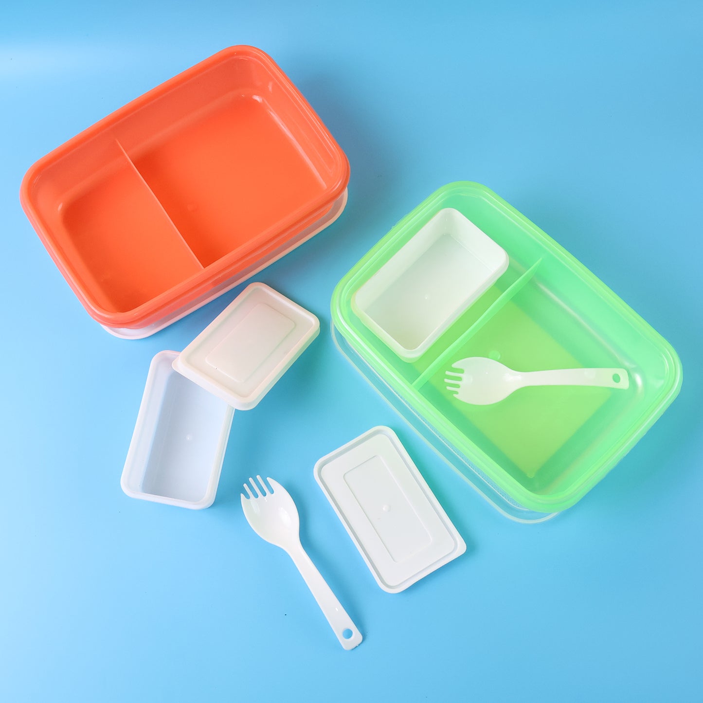 Kidscartoon Printed Lunch Box Mix Design (1 Set)