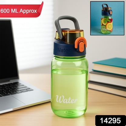 Greenleak-Proof Portable Fruit Infuser Water Bottle Approx 600Ml (1 Pc)