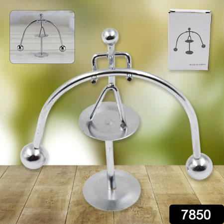 Mini Steel Balance Toy Small Weightlifter Mold Desk Decor Metal Craft Perpetual Balance Art Education Motion Toy Figurine Home Office Decoration Birthday Gift (1 Pc)