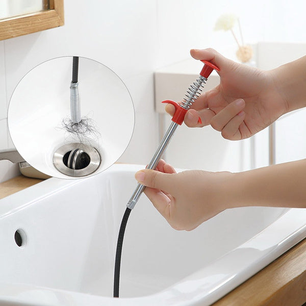 Multifunctional Cleaning Claw Pilpe Cleaner Drainage Block Remover Drain Spring Pipe Dredging Tool Drain Cleaning Tool For Hair Drain Drain Cleaner Sticks Drain Pipe Clearer (290 Cm)