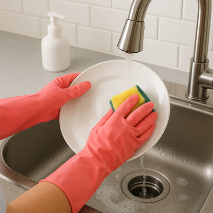 Reusable Waterproof Household Cleaning Gloves (45Gm  1 Pair)