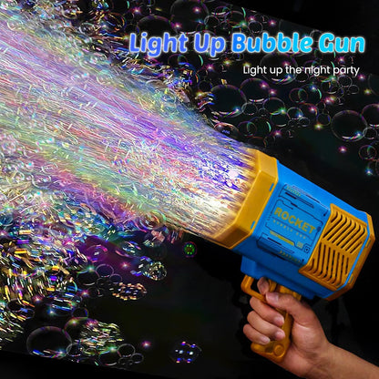 69 Holes Big Rechargeable Powerful Machine Bubble Gun Toys For Kids Adults Bubble Makers Big Rocket Boom Bubble Blower Best Gifts