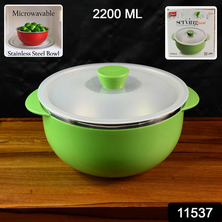 Apex2200Ml Microwave-Safe Plastic Serving Bowl With Lid (1 Pc)