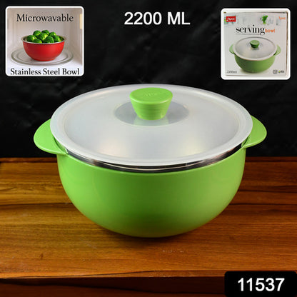 Apex2200Ml Microwave-Safe Plastic Serving Bowl With Lid (1 Pc)