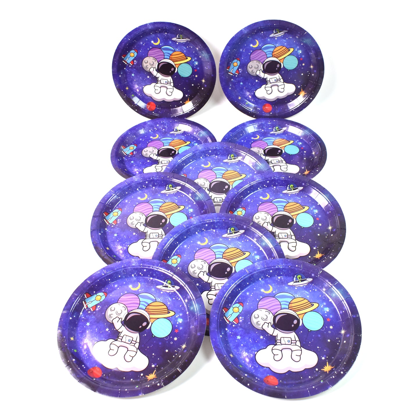 Roundplates Disposable Paper Plates  Happy Birthday Gift (10 Pcs Set  Mix Design)