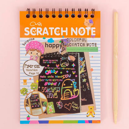 Crafts Rainbow Art Scratch Paper Book Sheets 10 Page  ( Pack Of 1 )