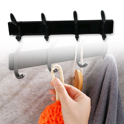 Cloth Hanger Wall Door Hooks Rail For Hanging Clothes For Hanging Hook Rack Rail Extra Long Coat Hanger Wall Mount For Clothes Jacket Hats 6 Hook With Eco-Friendly Liquid Adhesive Glue