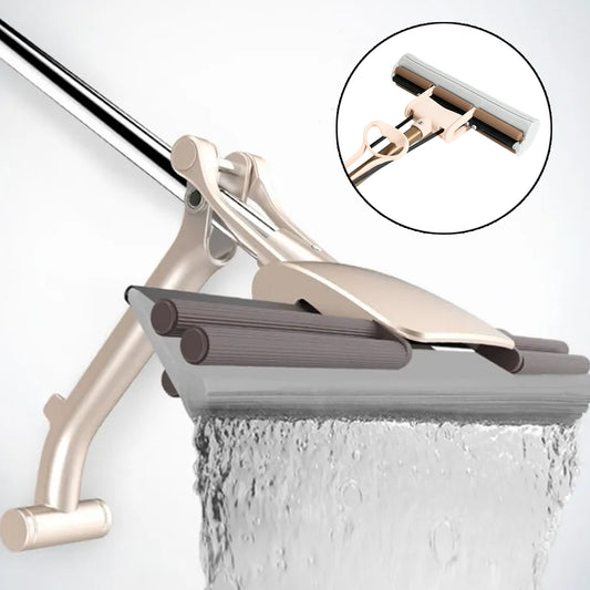 Sponge Mop Super Absorbent Sponge-Head-Self-Cleaning Miracle-Mop