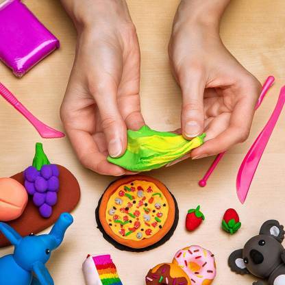 Non-Toxic Creative 30 Dough Clay 5 Different Colors (Pack Of 6 Pcs)