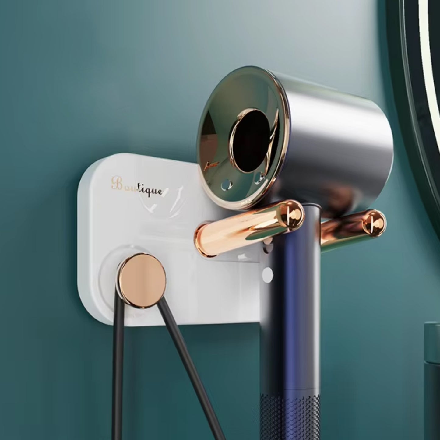 Hairdryer Wall Mount Self Adhesive Hair Dryer Holder (1 Pc)