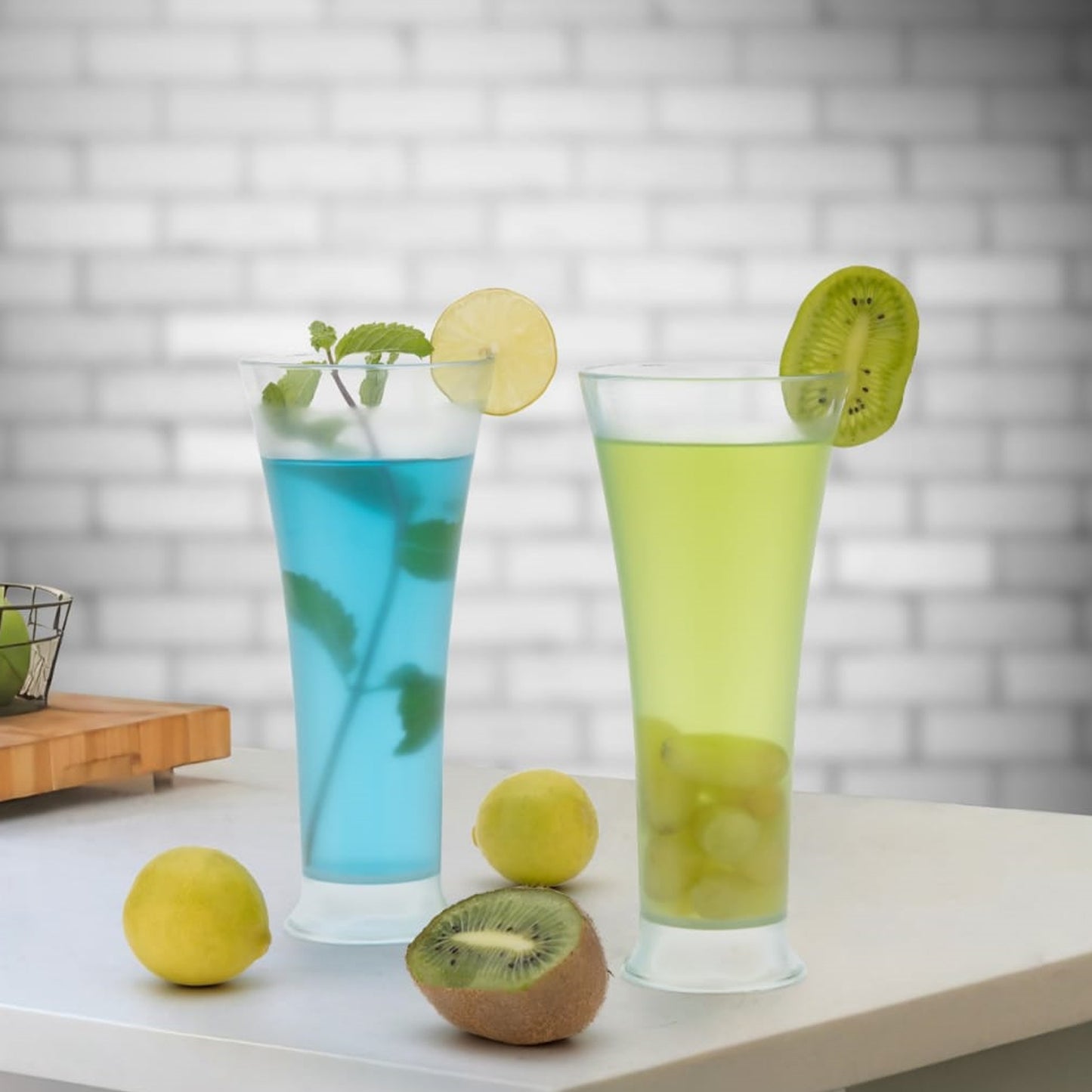 High Quality Faluda Ice Cream Juicer And Water Glasses Set Of 6 Transparent Drinking Water Glasses Stylish Glasses For Faluda Water Juice Glass Set Of 6 Pcs (300 Ml Approx)