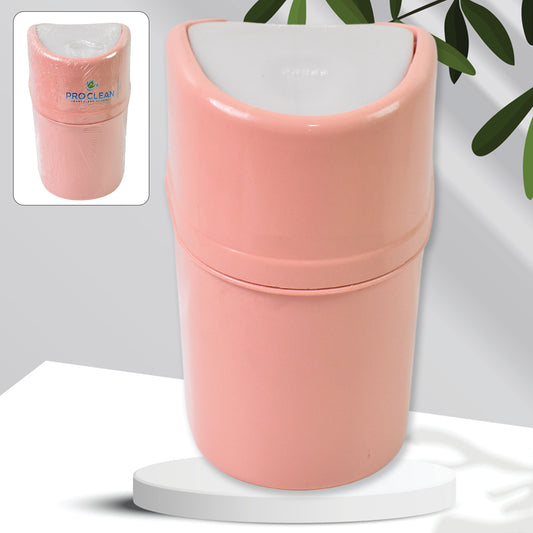 Minitrash Can Dustbin Plastic Garbage Can With Lid (1 Pc)