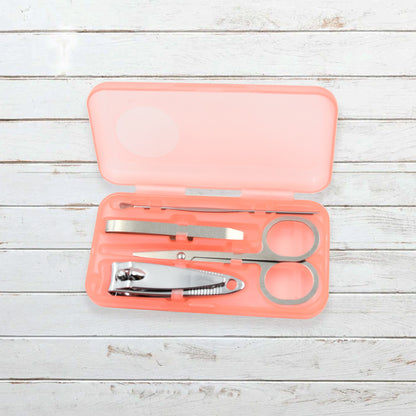 Mini Nail Clipper Set Beauty Nail Tool Set Multifunctional Beauty Set With Plastic Storage Case  (4 Pc Set)