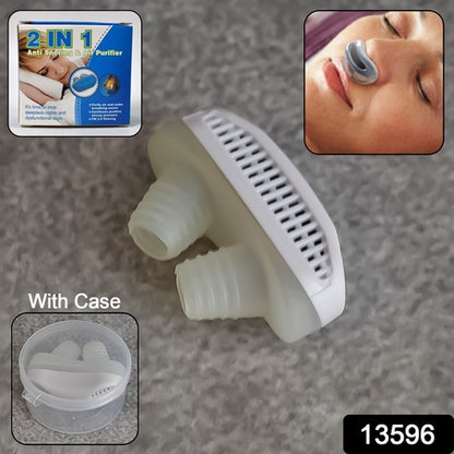 2 In1 Anti Snoring And Air Purifier Nose Clip Anti Snoring Device (1 Pc  With Plastic Case)