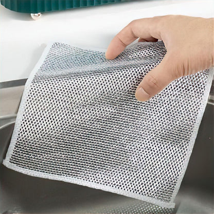 One-Sided Multipurpose Microfiber Cloths Scrubber (1 Pc  20X20 Cm)