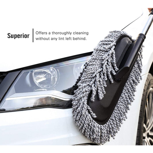 Car Duster Long Retractablesoftnon-Sliphandle Multipurpose Microfiber Wash Brush Vehicle Interior And Exterior Cleaning Kit With For Car Boats Or Home