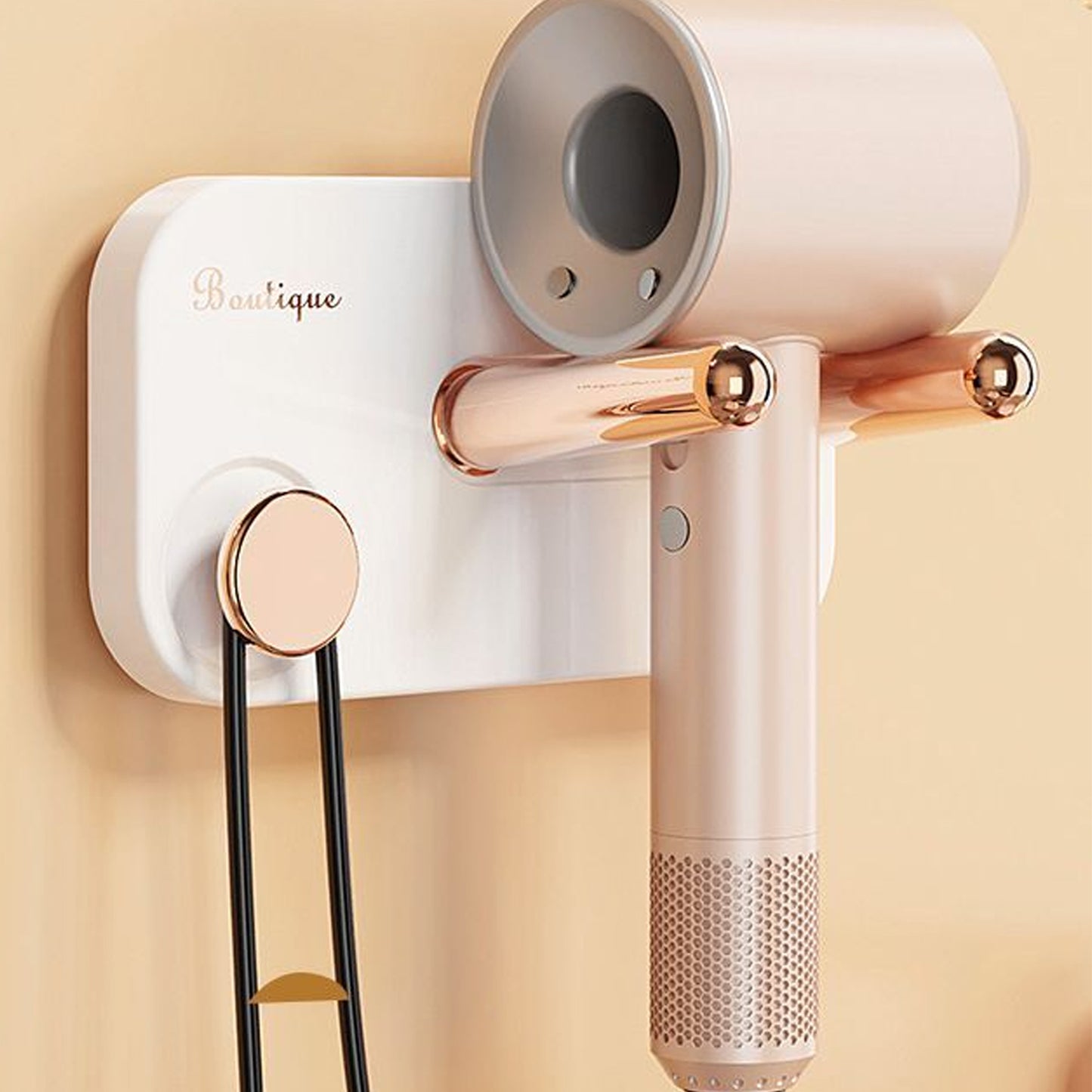 Hairdryer Wall Mount Self Adhesive Hair Dryer Holder (1 Pc)