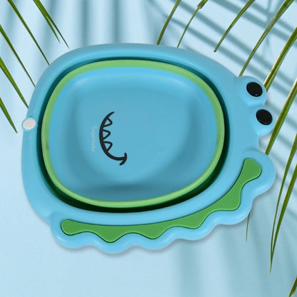 Frog Shape Wash Basin Space Saving Multi Function Foldable Baby Wash Basin Easy Clean Lightweight Thicken For Washing Face For Home (3331Cm  1 Pc)