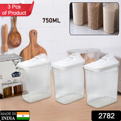 Kitchen Storage Jars  Container Set 3Pc  Transparent Jar Set For Home  Kitchen Use