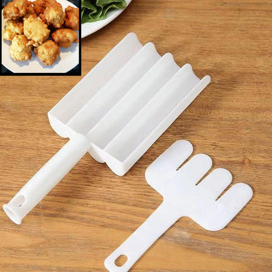 Small Multifunction Fritters Maker - Creative Fritters Scoop Multi-Function Ball Maker  Portable Maker For Making Cake Balls Ice Cream Spoon Doughnut Hand Cutting Scoop(2Pc Set)