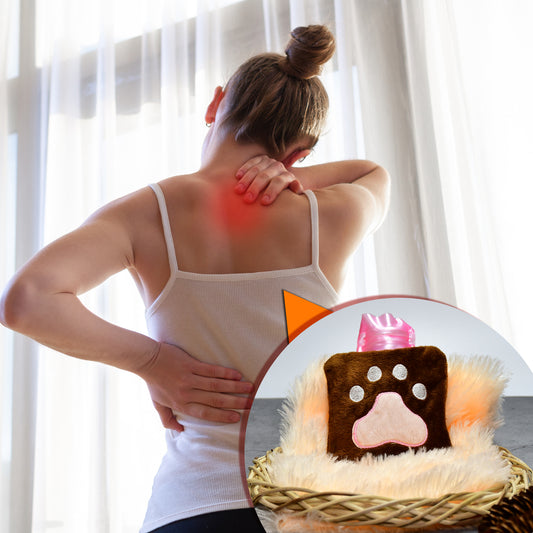 Paw Print Small Hot Water Bag With Cover For Pain Relief Neck Shoulder Pain And Hand Feet Warmer Menstrual Cramps.